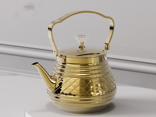 Китай 1.0L-3.0L свистящий чайник,золотого цвета и цвета лопатки, применимый к открытому огню и индукционной печи поставщик