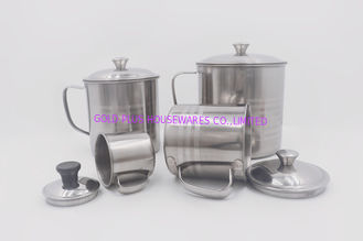 Китай чашка дешевого металла кофе кружки воды нержавеющей стали 9cm Drinkware стальная с крышкой поставщик