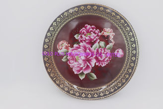 Китай металла стиля Ближнего Востока плиты плода SS Tableware 36cm плита обедающего роскошного стальная с картиной цветка поставщик