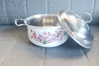 Китай 3pcs Китай сделало cookware ресторана кухни бака супа ручки двойника нержавеющей стали установленный лоток молока в белом цвете поставщик