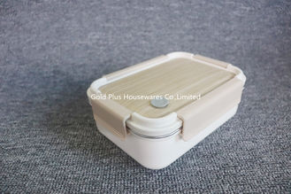 Китай Коробка бенто суш дружественной к Эко коробки для завтрака бенто нержавеющей стали воздухонепроницаемой японская с похожей на древесин крышкой зерна поставщик