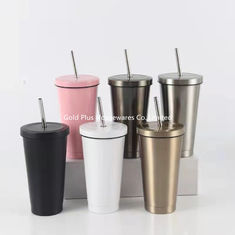 Китай Кофейная чашка нержавеющей стали логотипа tumbler кофе стены двойника 24oz Eco дружелюбным изолированная вакуумом изготовленная на заказ с соломой поставщик