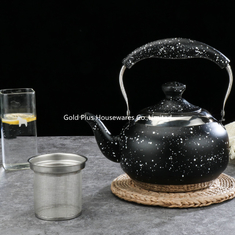 Китай Чайник kongfu цвета черноты чайника китайца нержавеющей стали Stovetop петл-отрегулированный нержавеющей сталью с фильтром поставщик