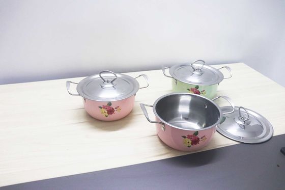 2020 горячих продаж 16/18/20/22 нержавеющих сталей 6pcs с цветом & цветками & kitchenwares наборов cookware & набором блюда 6pcs поставщик
