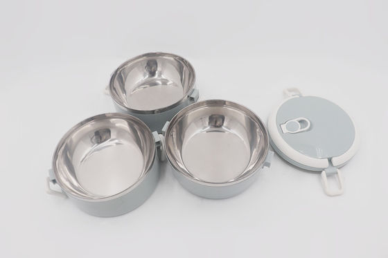 3 слоя контейнера обедающего коробки для завтрака Tableware 2.1L течебезопасного загерметизированного пластикового для пикника поставщик