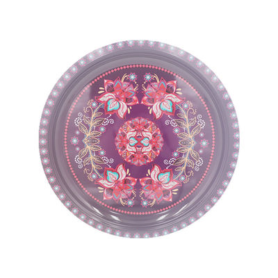 поднос покрытия цветка цвета стальной пластины металла dinnerware плит 30cm большой круглый multi поставщик