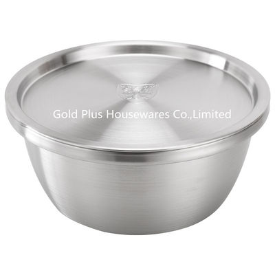 18-34cm Multi-size stainless steel bowl and basin polished metal steel steel big round pickle bowl with lid поставщик