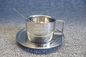 чашка чая кофе нержавеющей стали цвета набора кофе после полудня 200ml серебряная с набором чашки эспрессо кофе ресторана ложки поставщик
